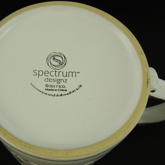 Namast'ay Home with a Cat Yoga Namaste Large Coffee Mug White Purple - Picture 6 of 8